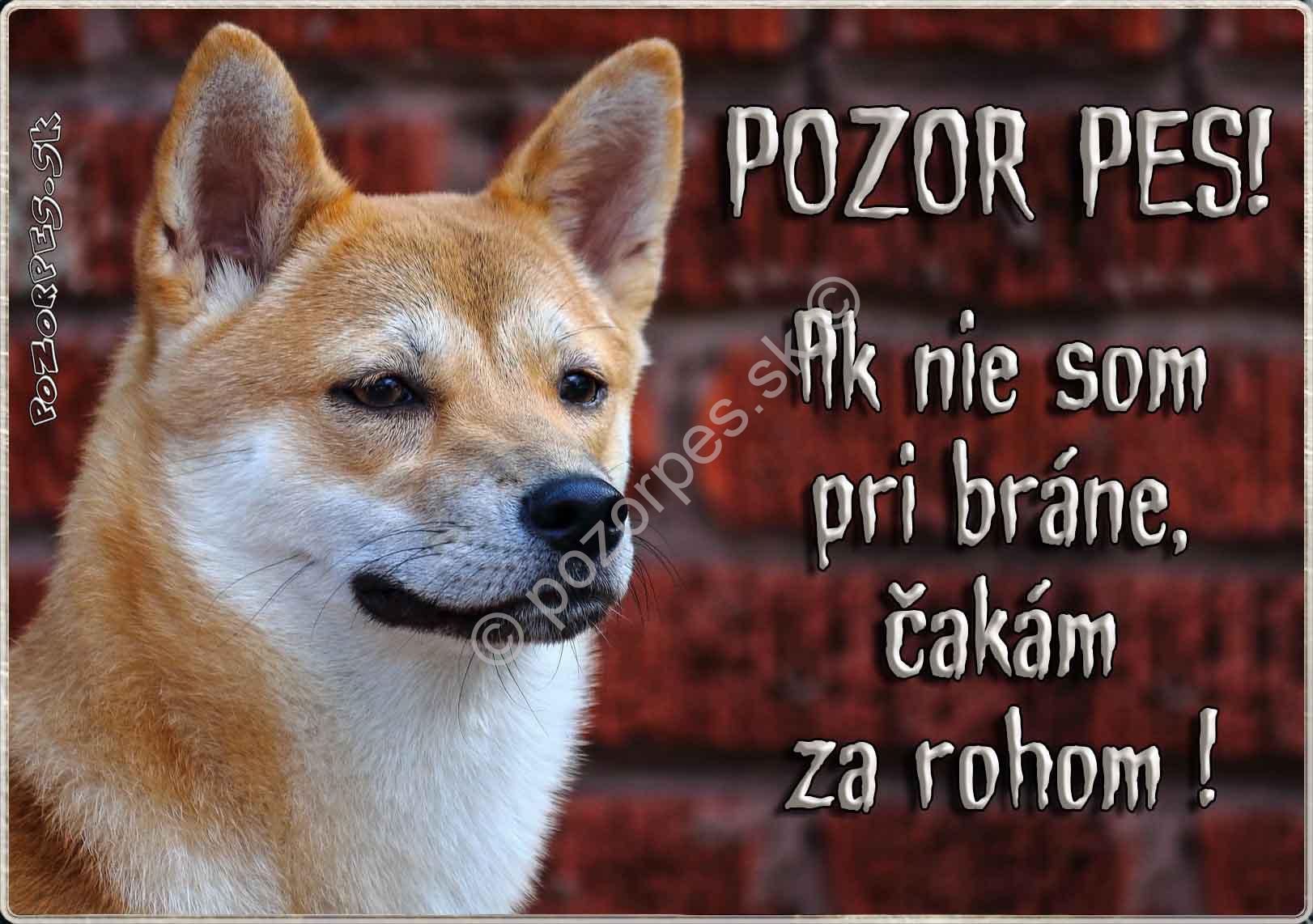 Pozorpes.sk,  výstražná tabuľka hliníková