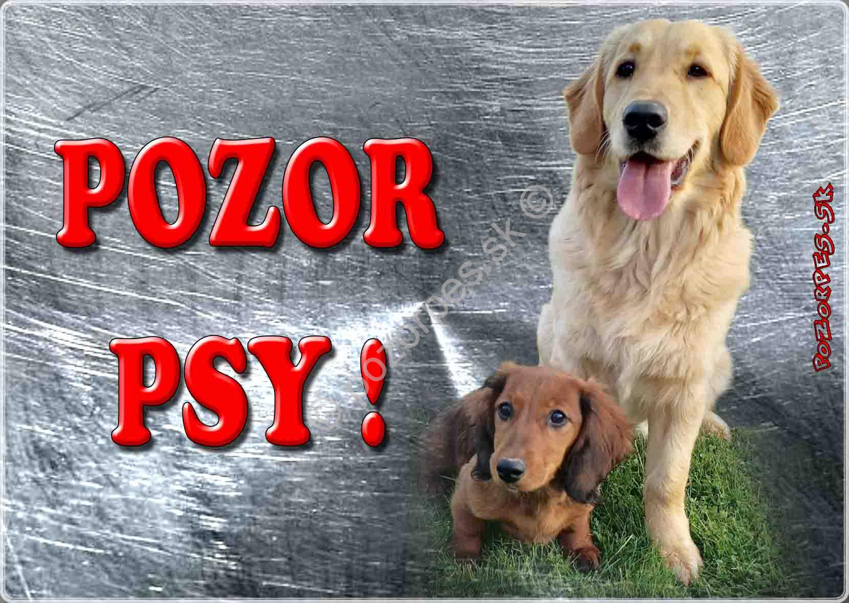 Pozorpes.sk,  výstražná tabuľka hliníková
