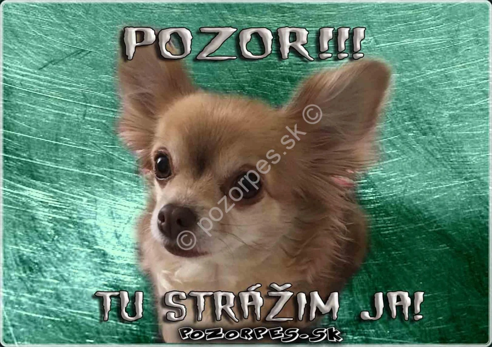 Pozorpes.sk,  výstražná tabuľka nerez 210x149xmm
