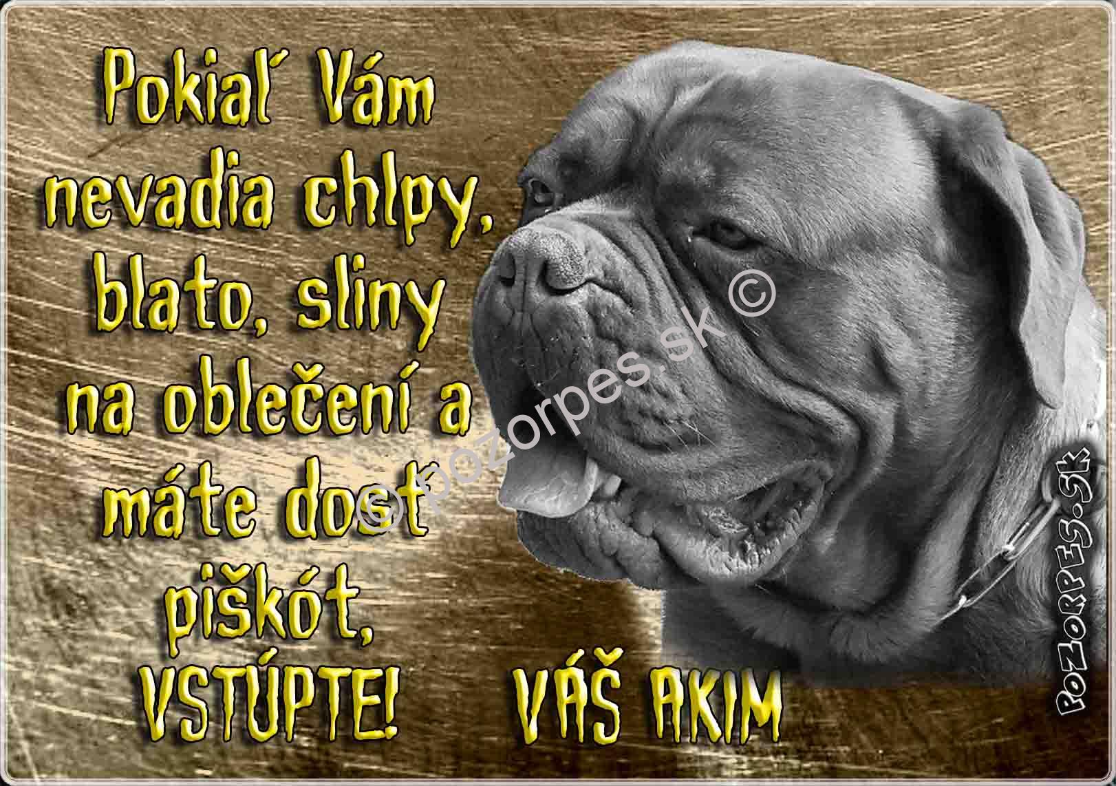 Pozorpes.sk,  výstražná tabuľka