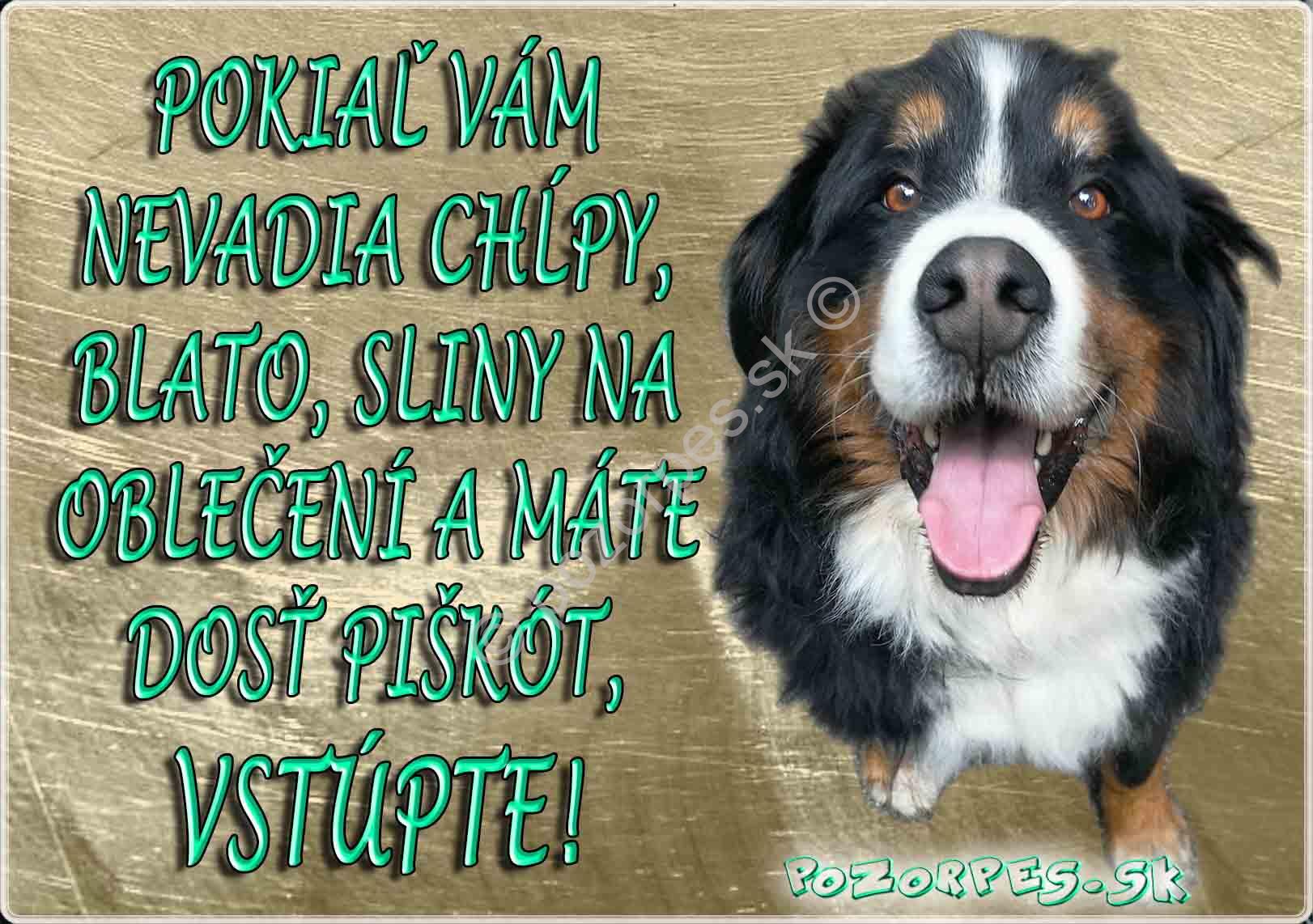 Pozorpes.sk,  výstražná tabuľka hliník 210x149 mm