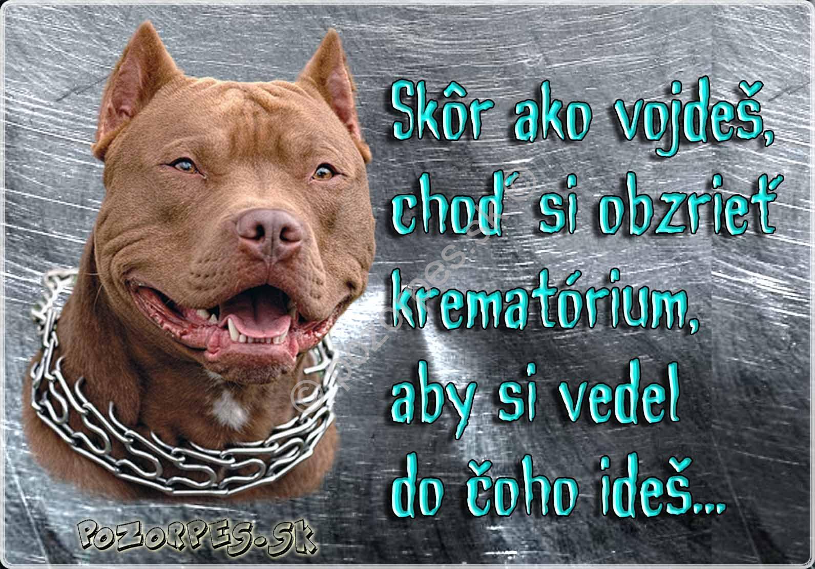 Pozorpes.sk, výstražná tabuľka