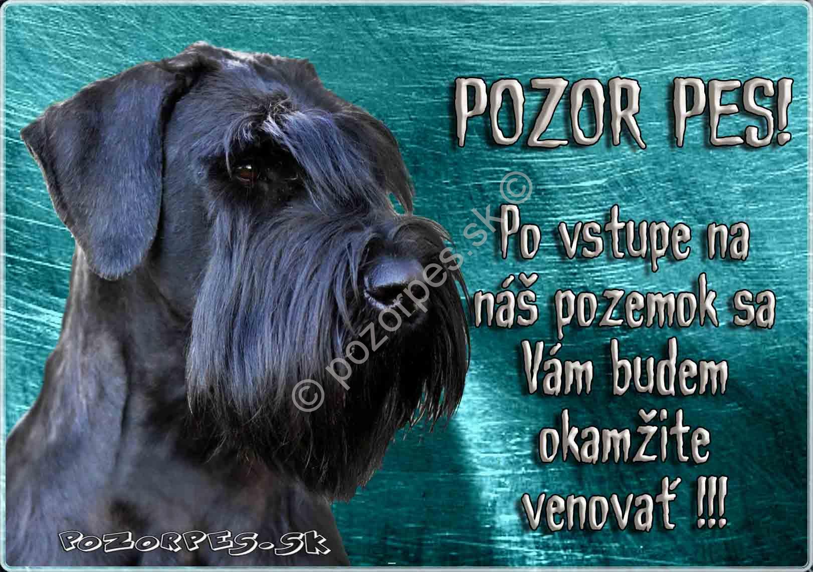 Pozorpes.sk, výstražná tabuľka