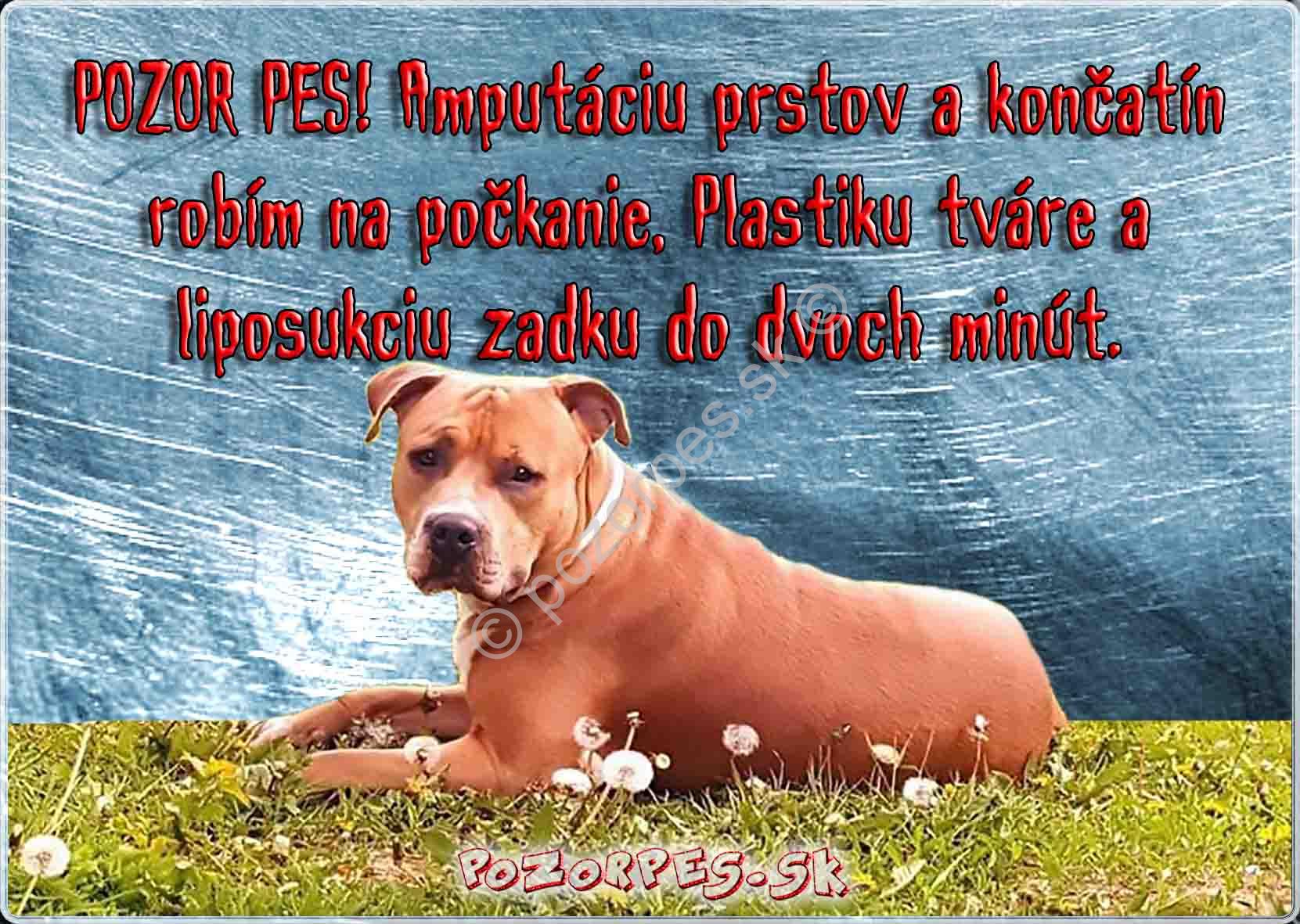 Pozorpes.sk, výstražná tabuľka
