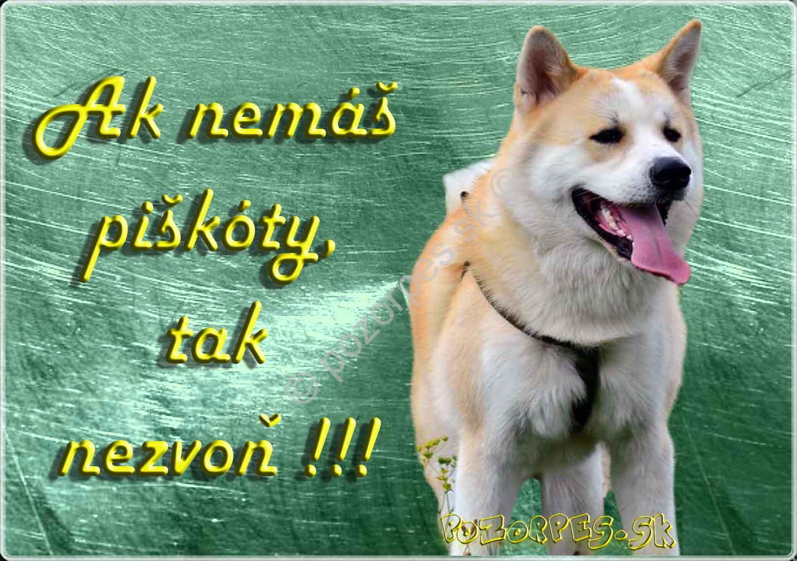 Pozorpes.sk,  výstražná tabuľka hliníková