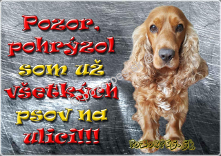 Pozorpes.sk,  výstražná tabuľka