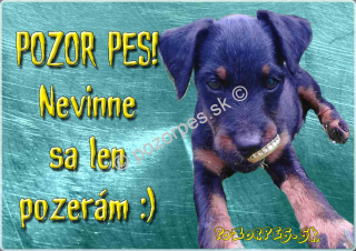 Pozorpes.sk,  výstražná tabuľka