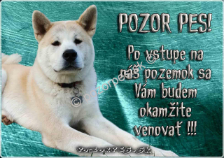Pozorpes.sk,  výstražná tabuľka